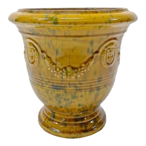 Vintage Shield & Laurel Swag Ceramic Cachpot