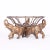 Metal Gilt Metal Bowl With Elephants For Sale - Image 7 of 7