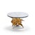 Silas Seandel Silas Seandel Brutalist Mid Century Glass and Gilt Bronze Coffee Table For Sale - Image 4 of 9