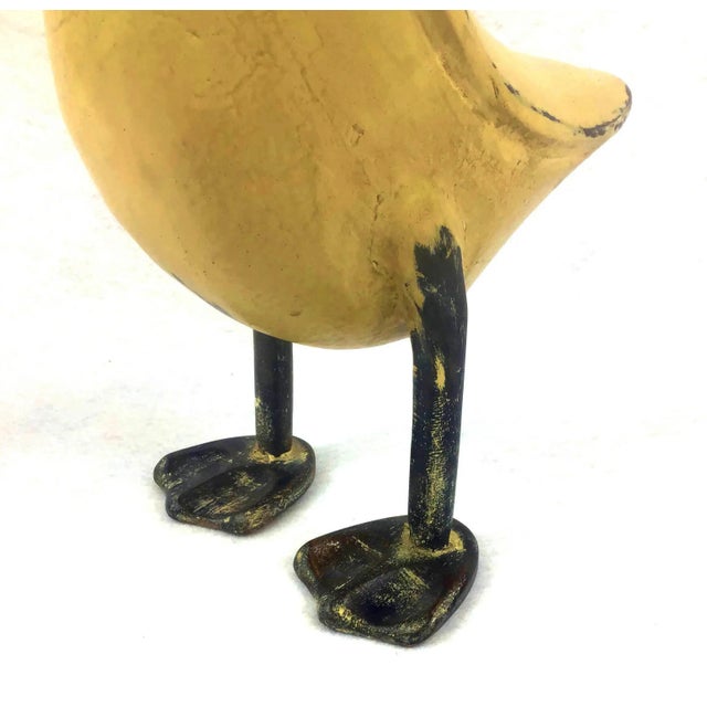 Wood Hand Crafted Artisan Carved Wood Duck For Sale - Image 7 of 13