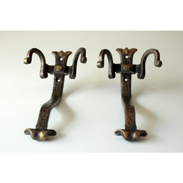 1960s Solid Coat Hooks Made of Wrought Iron a Pair Chairish