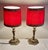 Vintage Table Lamps with Figurative Brass Base and Handmade Fabric Shade, 1960s, Set of 2 For Sale - Image 3 of 12