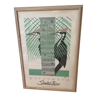 Framed Vintage Lkki Matsumoto Sanibel Jazz Poster 1987 For Sale