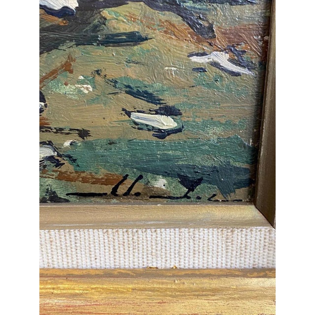 Oil on cardboard with original frame. Total size with frame is 42x50x4 cm This piece is attributed to the mentioned...