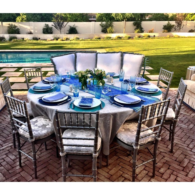 A beautifully understated set of four (4) accent pillows handcrafted from antique European linen dinner napkins each...