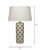 Traditional Jamie Young Orbital Table Lamp in Cream and Blue Patterned Ceramic For Sale - Image 3 of 7