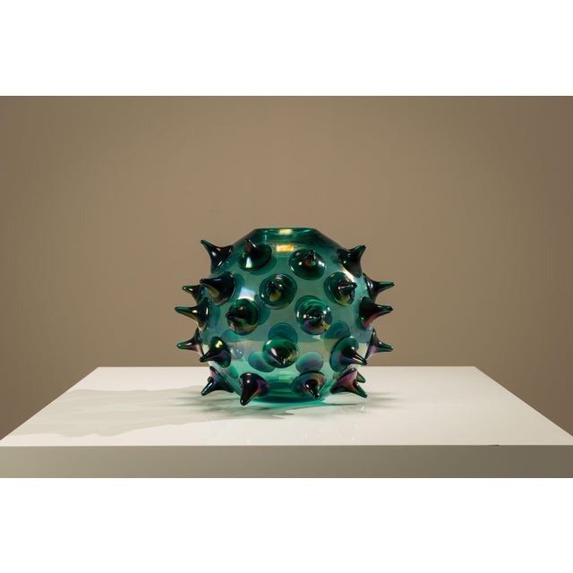 Riccio Vase in Green by Gae Aulenti for Venini, Italy, 2006 For Sale - Image 3 of 15