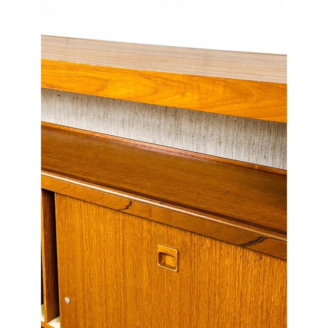 Tall Scandinavian Teak Sideboard, 1960s For Sale - Image 11 of 17