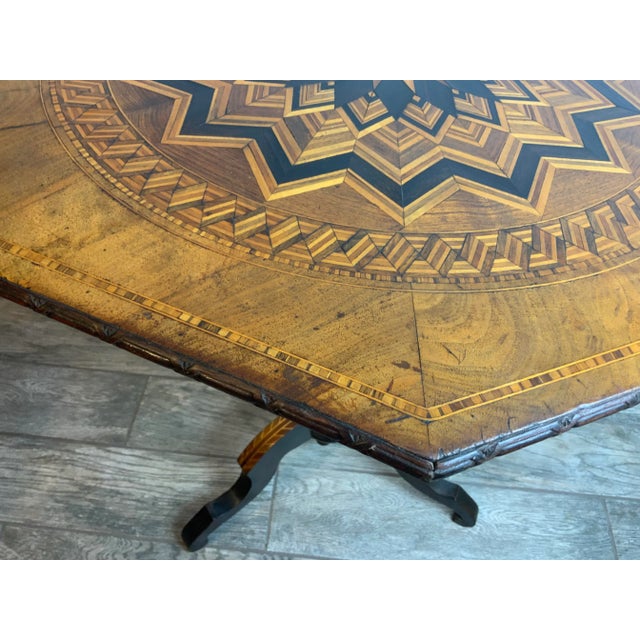 Italian 19th Century Italian Gueridon Marquetry Octagon Table For Sale - Image 3 of 12