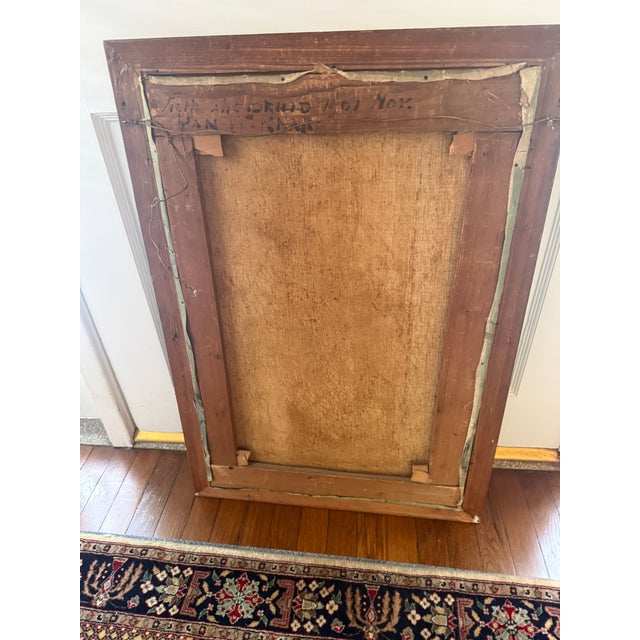 Antique Portrait of a Young Lady Who Got Engaged, Oil, 1901 For Sale In Orlando - Image 6 of 12