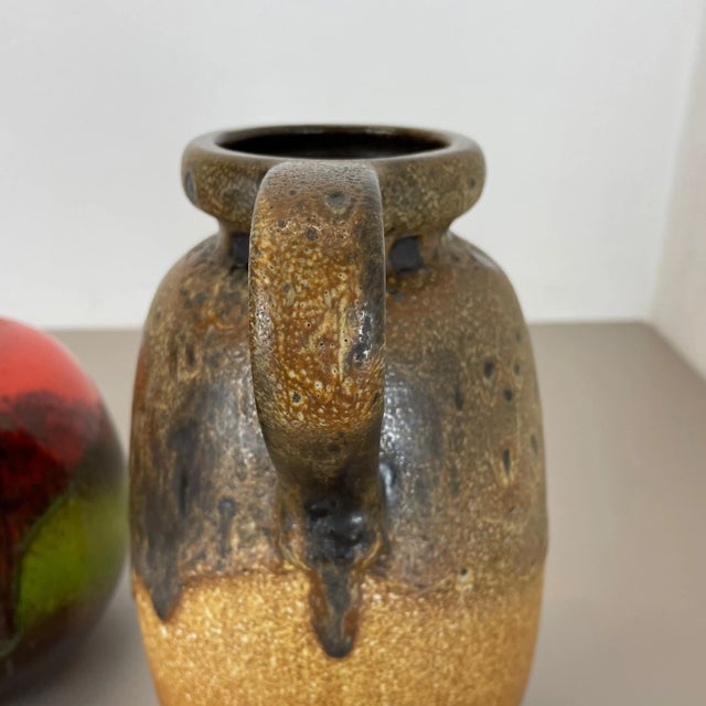 German Pottery Fat Lava Vases Multi-Color from Scheurich, 1970s, Set of 2 For Sale - Image 15 of 18