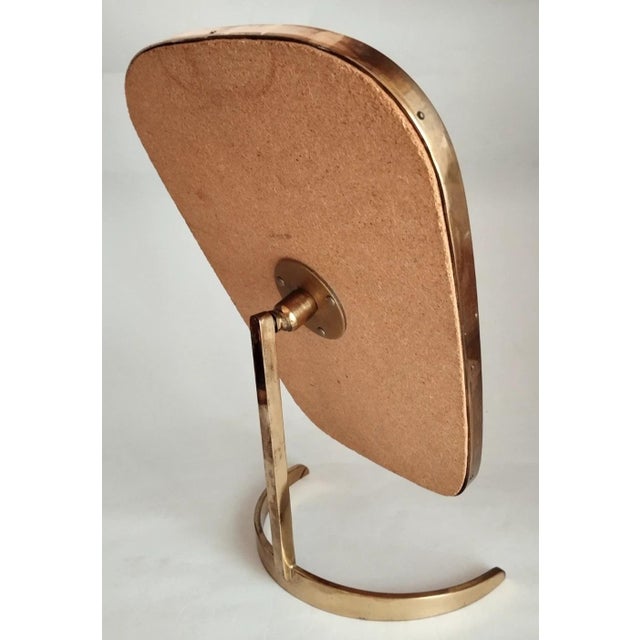 Mid-Century Brass Table Mirror from Vereinigte Werkstätten München, Germany, 1950s For Sale - Image 4 of 8