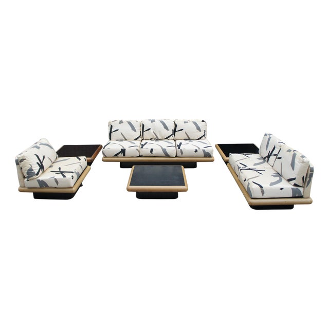 Mid Century Modern Milo Baughman Thayer Coggin Platform Sofas & Coffee Tables For Sale
