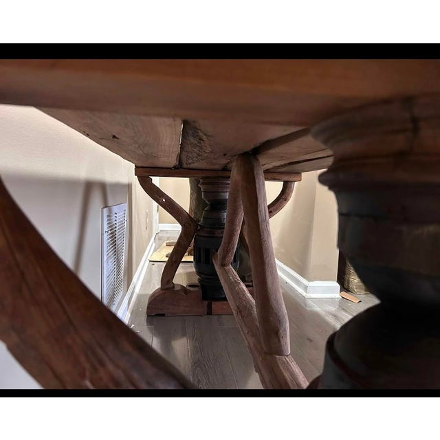 Vintage Handcrafted Solid Rosewood Dining Table – One of a Kind – Taiwan, 1980s For Sale - Image 4 of 5