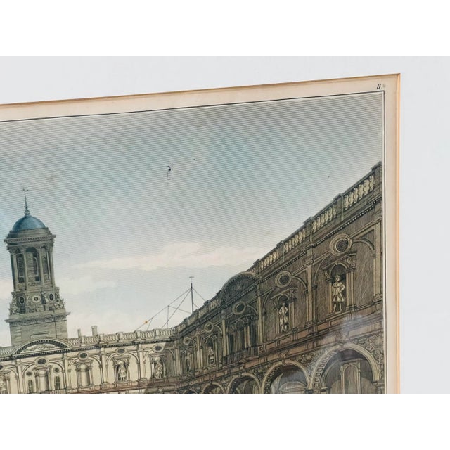 Wood Framed View, England, London, Vue D’optique, Royal Exchange, r.h. Laurie, Antique Print For Sale - Image 7 of 13