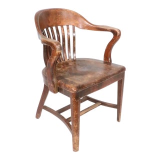Bank of England Yale Library Jury Office Chair C 1900/1930's For Sale