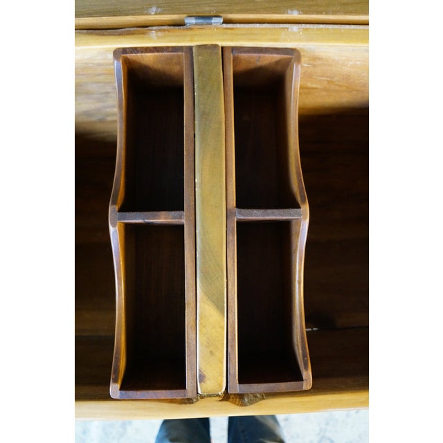 Antique Country French Rustic Walnut Dough Bin Box Petrin Cabinet Table 38" For Sale - Image 15 of 18