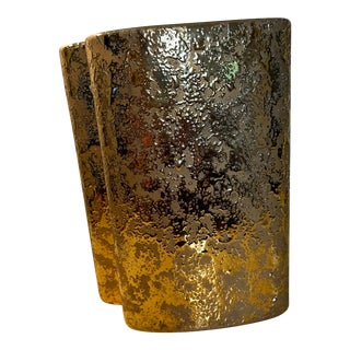 Mid-Century Modern Le Mieux 22-Karat Gold Decorated Weeping Porcelain Vase For Sale