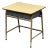 Lift-Top Metal + Wood School Desk, Mid 20th Century For Sale