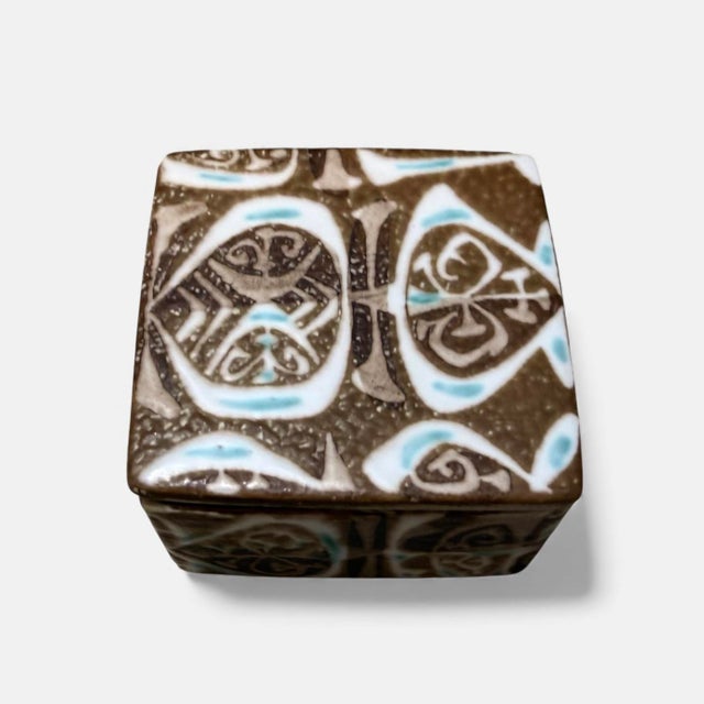 Vintage Baca Box with Lid by Nils Thorsson for Royal Copenhagen, Denmark, 1960s For Sale - Image 6 of 8