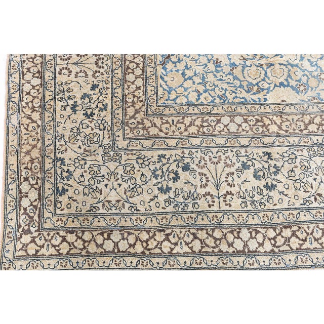 Early 20th Century Antique Persian Meshad Handmade Wool Rug For Sale - Image 5 of 9