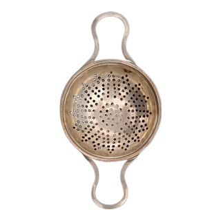Vintage 1940’s Sterling Silver Over-the-Cup Tea Strainer For Sale