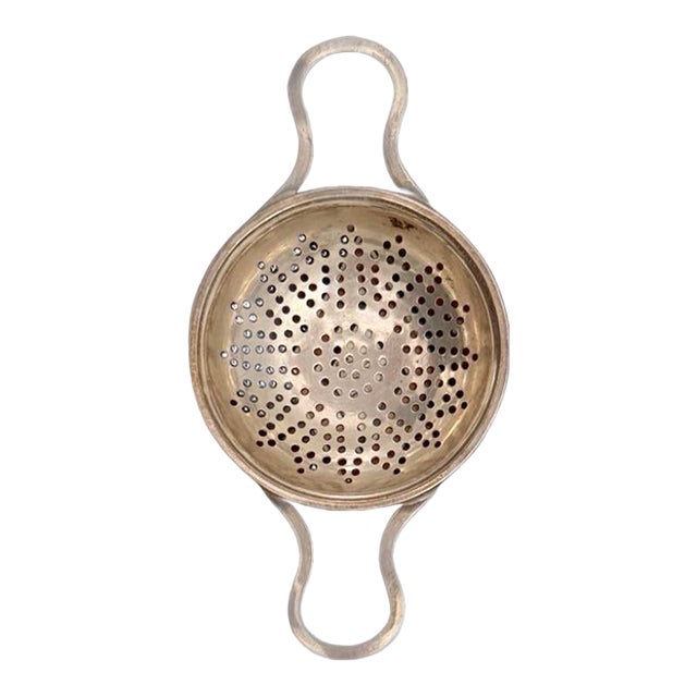 Vintage 1940’s Sterling Silver Over-the-Cup Tea Strainer For Sale
