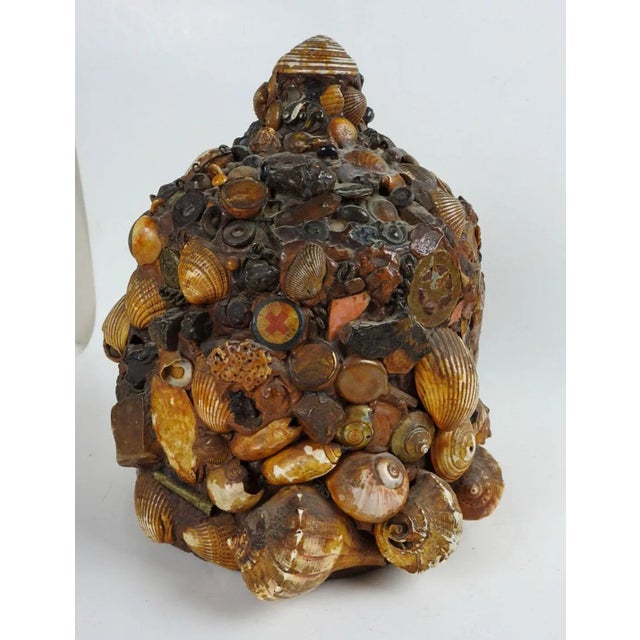 Antique Early 20th Century Folk Art Found Object Memory Jug For Sale - Image 10 of 13