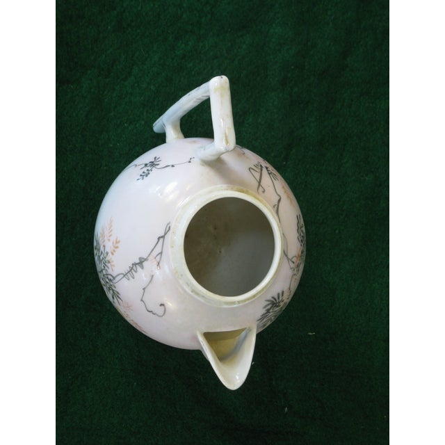 Mid 19th Century Satsuma Teapot Hand-Painted Vines & Blossoms Square Handle Japanese Meiji Period Signed For Sale - Image 13 of 18