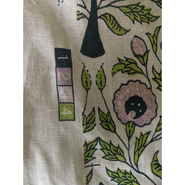 Quadrille Kalamkari Floral, Lavender Fabric - 4 Yards For Sale In Raleigh - Image 6 of 6