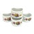 1960s Porcelain Hand Painted Flotal Napkin Rings Set of 4 For Sale