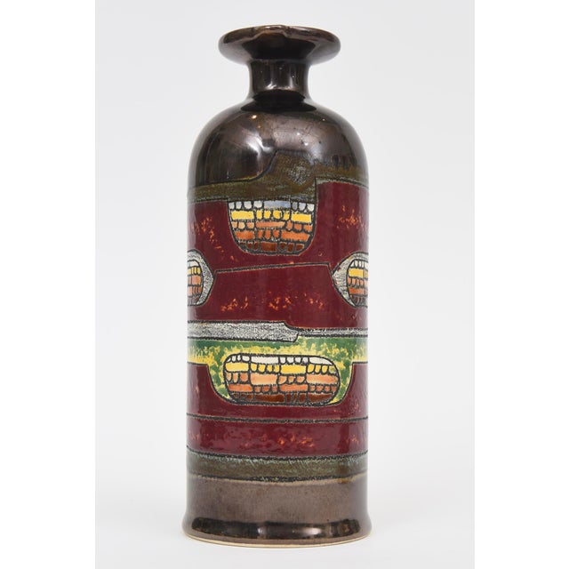 Signed Glazed Ceramic Object Decanter by Vega Abstract For Sale - Image 10 of 12