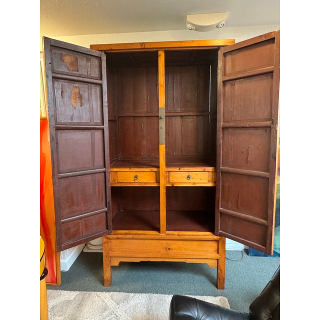Asian Ningbo Cypress Wood Cabinet, 19th Century For Sale - Image 3 of 13