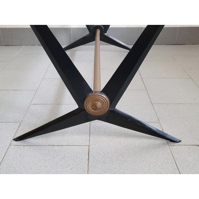 Black Mid-Century Coffee Table in Steel by Angelo Ostuni, 1950s For Sale - Image 8 of 16