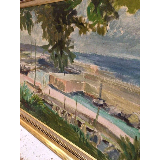 French Marina, 1930s, Oil Painting For Sale - Image 8 of 13