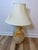 Striking vintage ceramic faux marble ginger jar style table lamp, circa 1970s, featuring a richly glazed faux onyx finish...