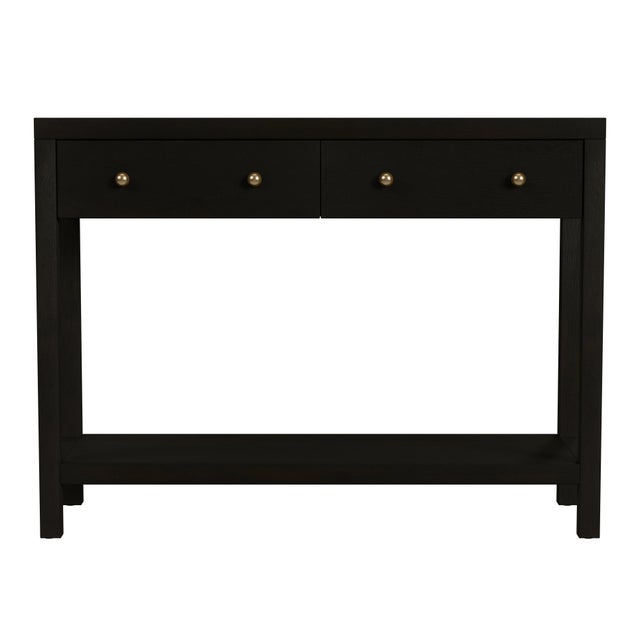 Spritely Home Accent Furniture Nora 40 in. W Rectangular Wood 2 Drawer Console Table with Lower Open Shelf, Antique Coffee For Sale - Image 4 of 8