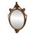 Antique Oval Wood Gilt Mirror in Shield Shape With Italian Rococo Detail For Sale