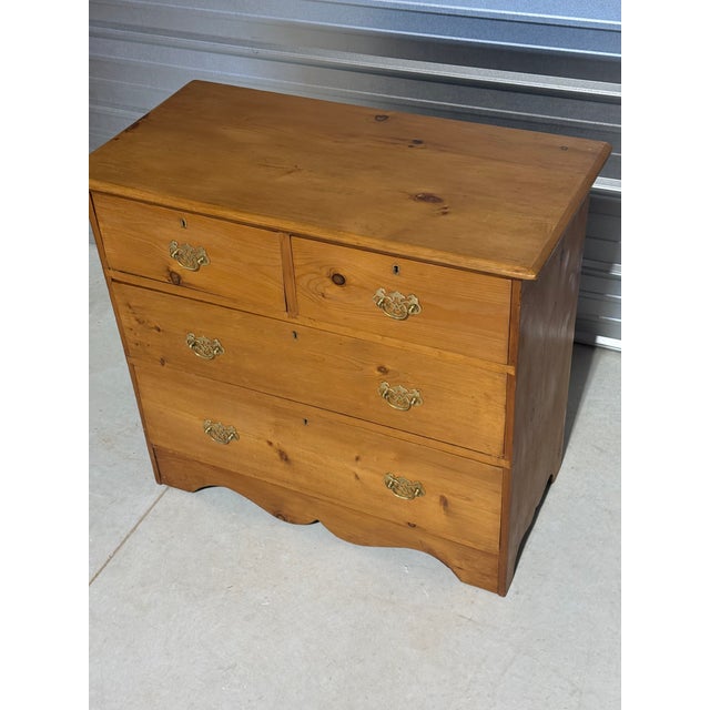 Victorian Antique Pine Two Over Two Drawers - Chest of Drawers From England For Sale - Image 3 of 18