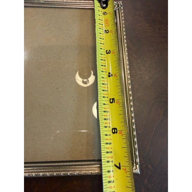 Vintage Gold-Tone Metal Hinged Double Picture Frame With Glass, 5 X 7 For Sale - Image 4 of 7