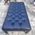 Lee Industries Blue Tufted Bench For Sale In Washington DC - Image 6 of 9