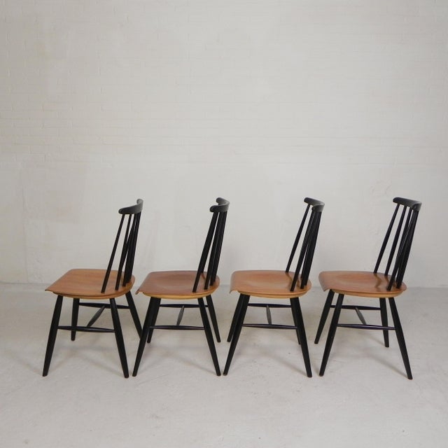 1960s Vintage Model Fanett Spindle Chairs from Tapiavaara, 1960s, Set of 4 For Sale - Image 5 of 18