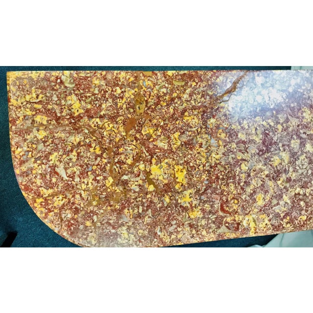 19th Century French Demi-Lune Table With Marble Top and Applied Ormolu Details For Sale In West Palm - Image 6 of 13