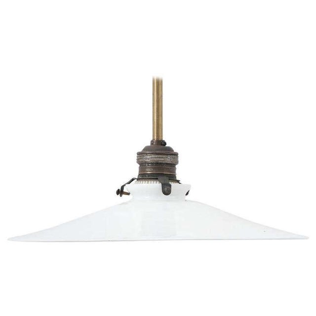 Early 20th Century White Lacquered Metal Ceiling Lamp For Sale - Image 6 of 7