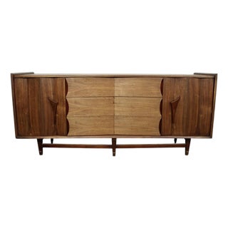 Mid-Century Sculptural Lowboy Dresser by Specialty Woodcraft Inc., Attributed For Sale