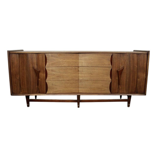 Mid-Century Sculptural Lowboy Dresser by Specialty Woodcraft Inc., Attributed For Sale