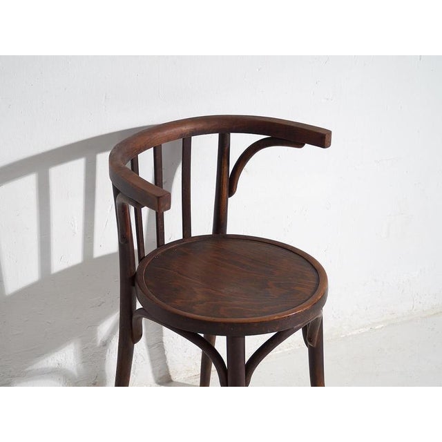 Wood Chairs with Armrests from Thonet, 1920s, Set of 4 For Sale - Image 7 of 18
