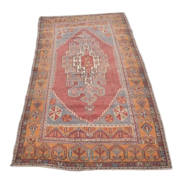 1950s Turkish Handknotted Wool Carpet For Sale