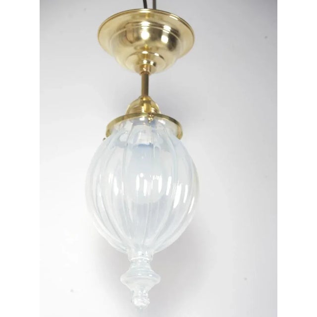 Art Nouveau Brass Ceiling Light, Austria, 1910s For Sale - Image 4 of 13