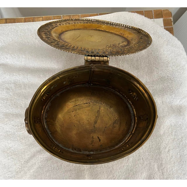 1940s Vintage Brass Moroccan Tea Caddy For Sale - Image 5 of 6